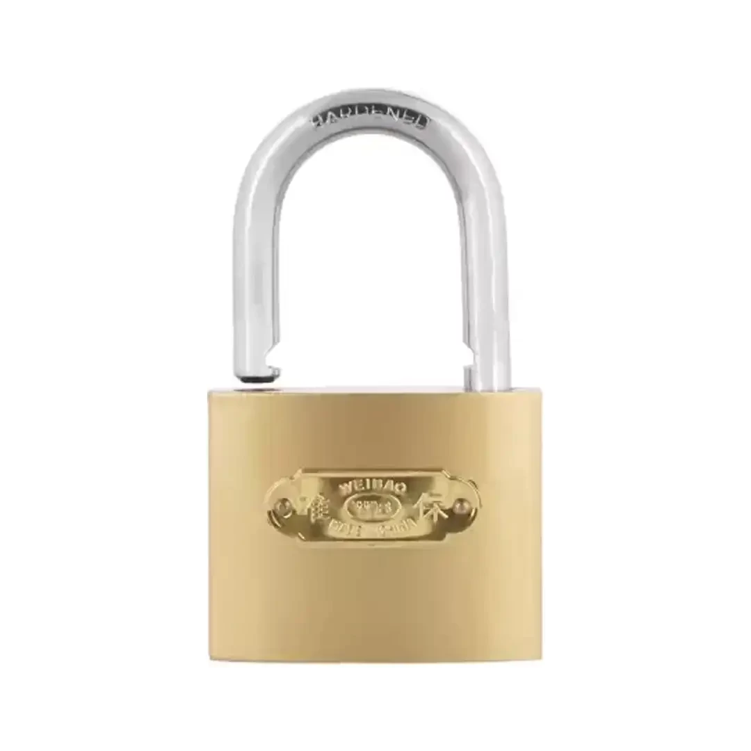 Standard Choice Hardened Lock Gold (Pack of 1 - 3 Keys) Padlock  (Gold)