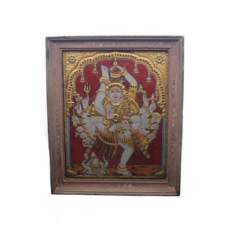 Lord Natrajar (Lord Shiva) - Tanjore Painting - Rare Arts