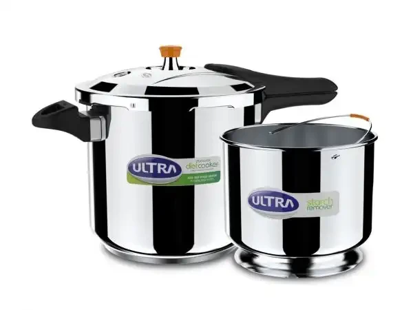Ultra Stainless Steel Dura Cook SS Diet Pressure Cooker 8 Ltrs