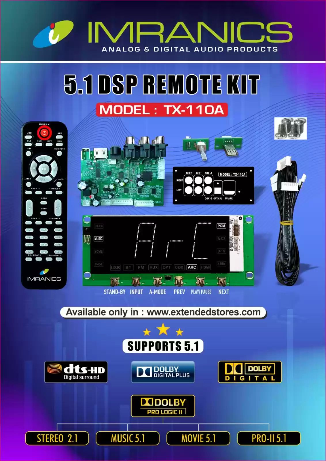 5.1 DSP Remote Kit model no: TX110A