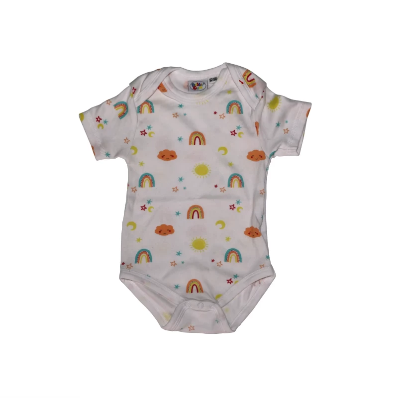 White Color Romper For Baby Boys & Baby Girls Cartoon Printed