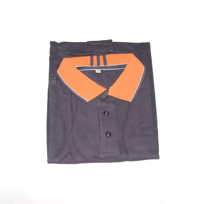 Solid Men Polo Neck Grey color T-shirt