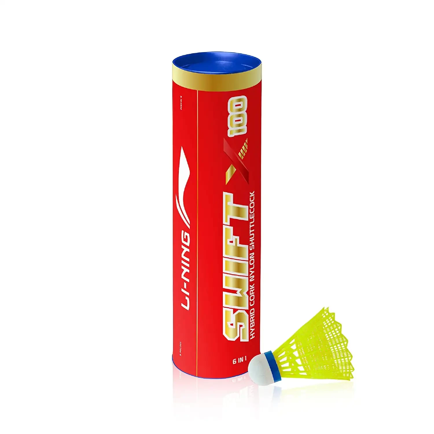 Li-Ning Swift X100 Nylon Shuttlecock (Yellow, Medium Speed)