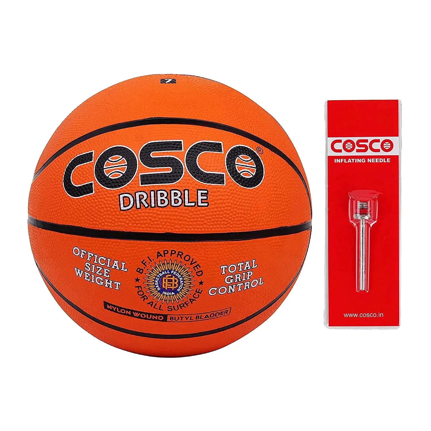 Cosco Dribble Basket Ball (Orange), Size - 7