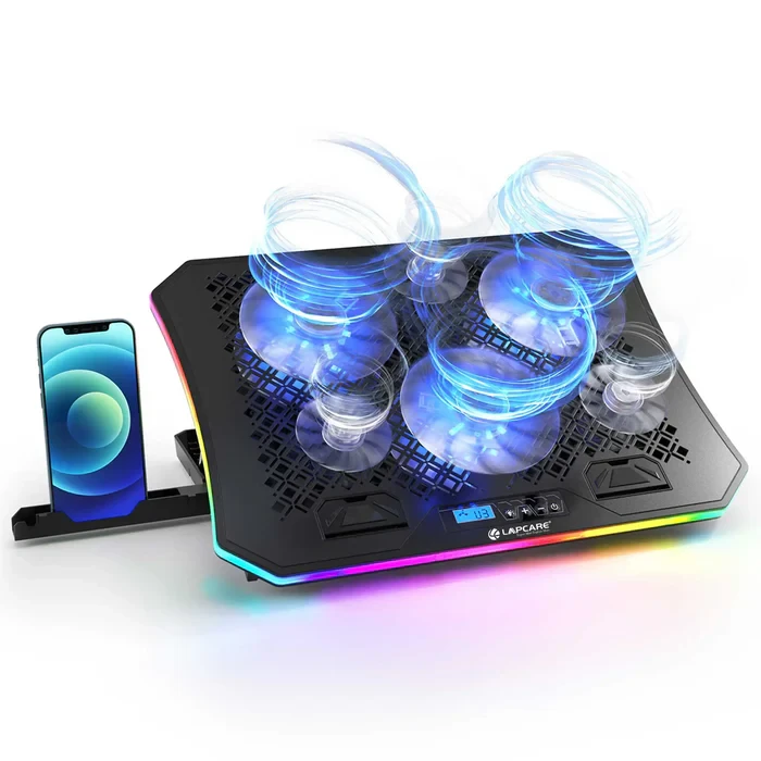 WINNER PRO RGB Cooling Pad with 6 Fans Laptop Stand | Lapcare