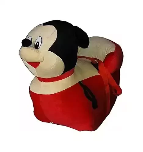 Cute Mickey Mouse Soft Toy Chair for Baby Sitting (42cm | Red/Black)