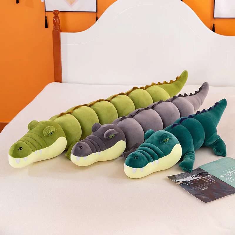 crocodile big hugging pillow, soft alligators toy (1 pc)