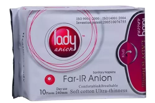Lady Anion Sanitary Napkins - 240mm size with 10 pads(2 Pack)