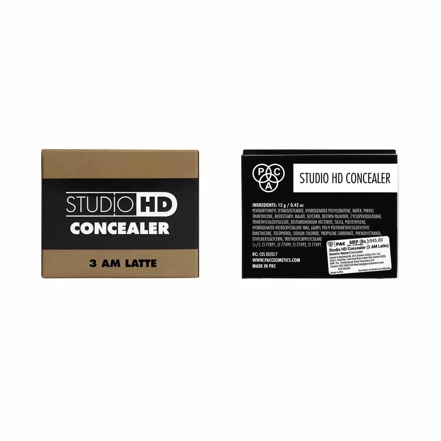 PAC Studio HD Concealer 3 AM Latte
