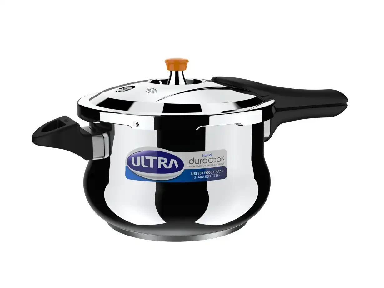 Ultra Stainless Steel Dura Cook Handi SS Pressure Cooker 5.5  Ltrs