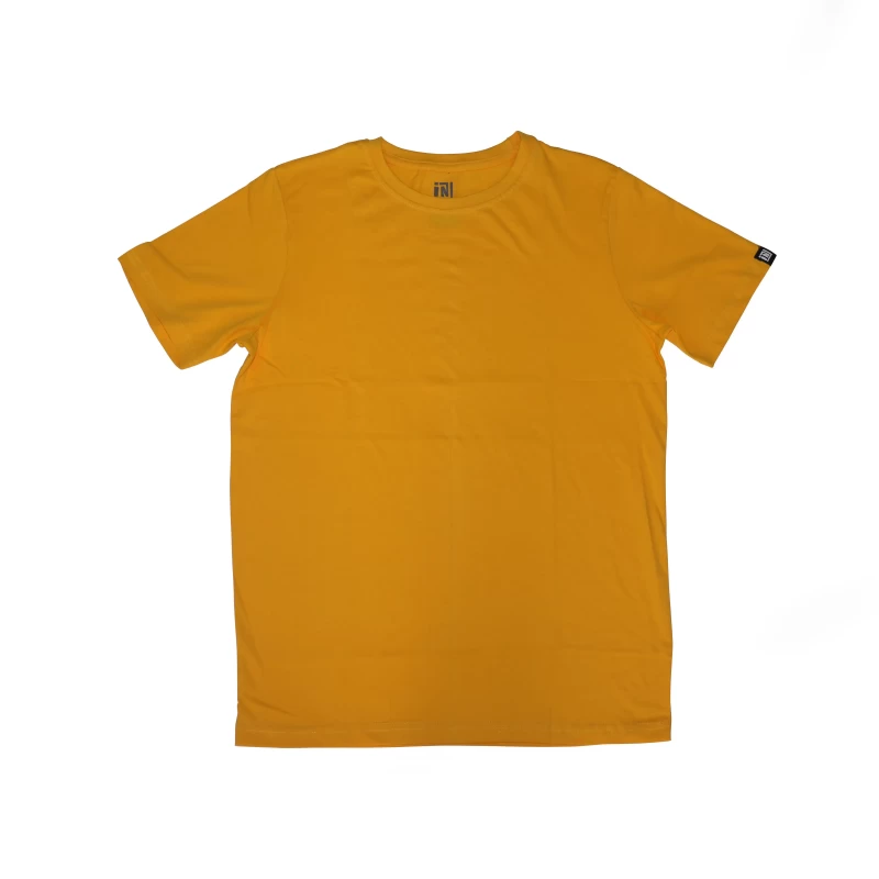 Men's Solid Regular Fit Quick Dry Yellow Color T-Shirt