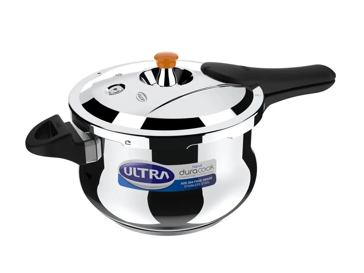 Ultra Stainless Steel Dura Cook Handi SS Pressure Cooker 6.5  Ltrs