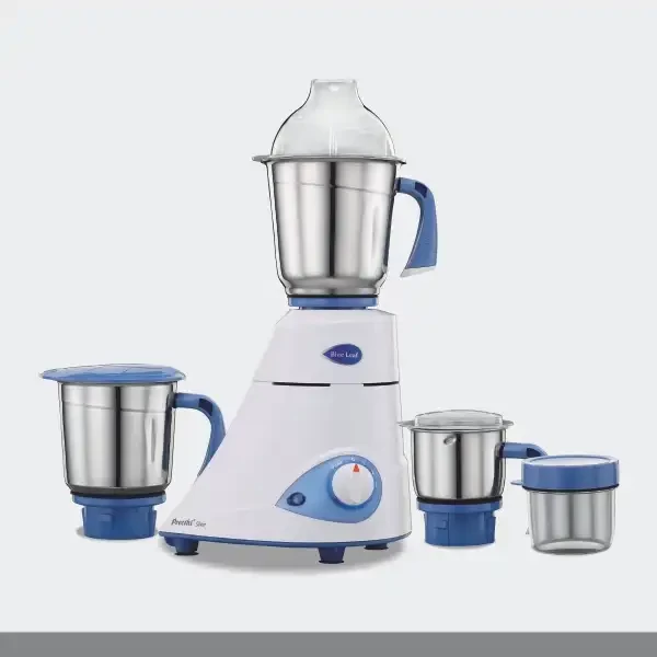 Preethi Blue Leaf Silver 600W with a 5-year warranty