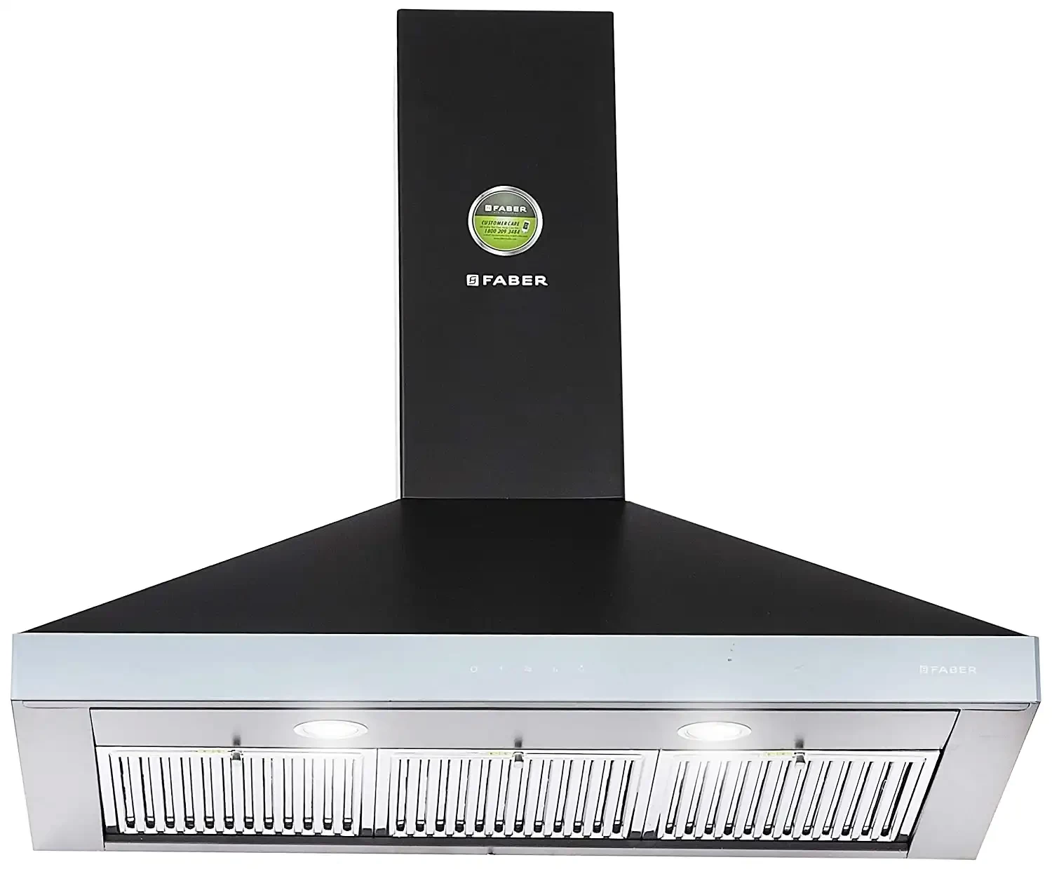 Faber Hood Topaz Smart 3D T2S2 BK TC LTW 90, Baffle Filter, Touch Control, Black